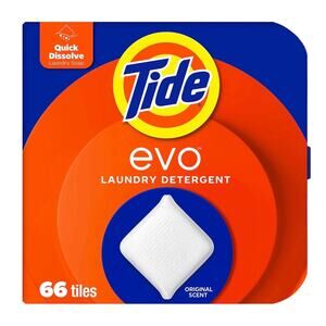 2 Tide Evo Laundry Detergent Tiles - Original Scent, 66 ct.